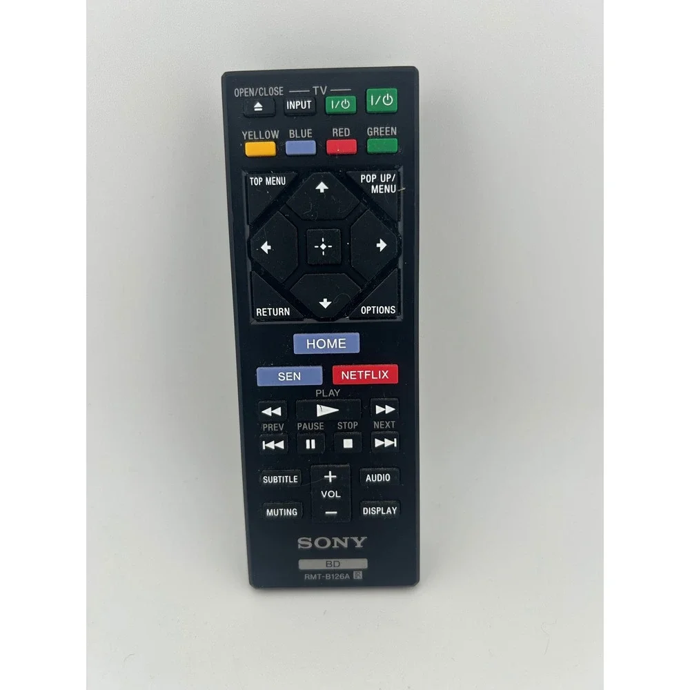 Sony BD RMTB126A Blu Ray Disc Remote Control for‎ TV DVD Player